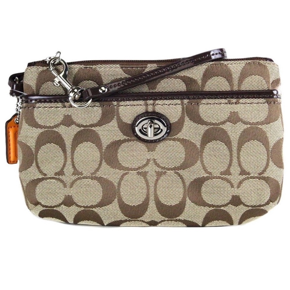 Coach Park Signature Medium Wristlet